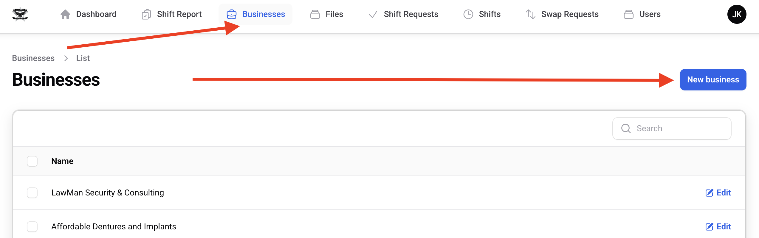 Add Business Screenshot