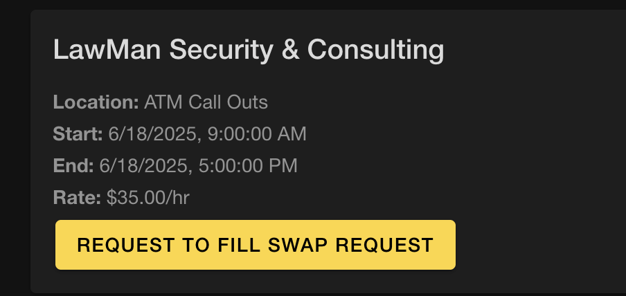 Fill Swap Request