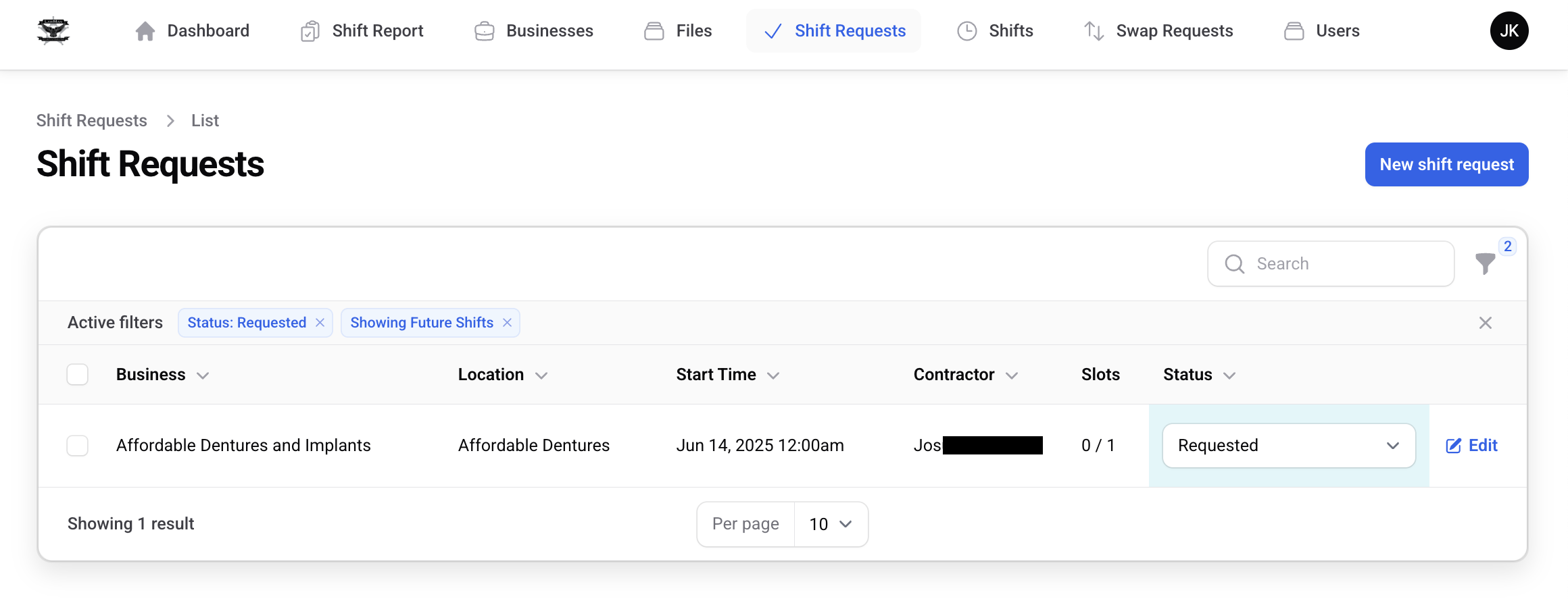 Shift Requests