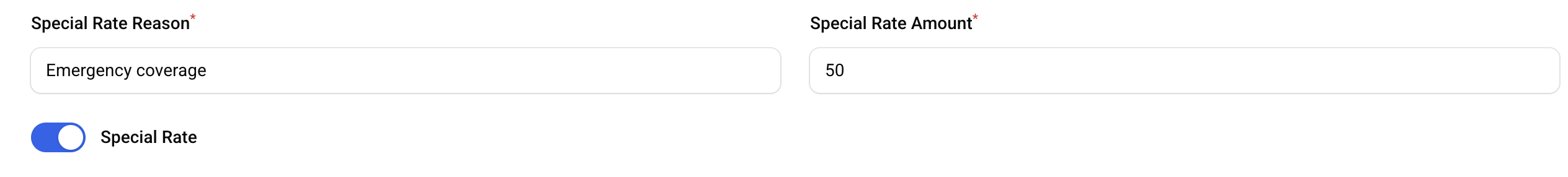 Special Rates